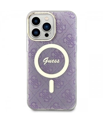 Guess GUHMP14XH4STU iPhone 14 Pro Max 6.7" purple/purple hardcase 4G MagSafe