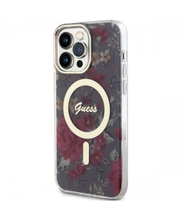 Guess GUHMP14XHCFWSA iPhone 14 Pro Max 6.7" green/khaki hardcase Flower MagSafe