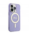 Guess GUHMP14XHCMCGU iPhone 14 Pro Max 6.7" purple/purple hardcase Glitter Gold MagSafe