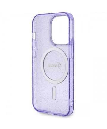 Guess GUHMP14XHCMCGU iPhone 14 Pro Max 6.7" purple/purple hardcase Glitter Gold MagSafe