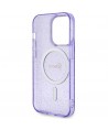 Guess GUHMP14XHCMCGU iPhone 14 Pro Max 6.7" purple/purple hardcase Glitter Gold MagSafe