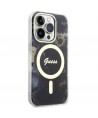 Guess GUHMP14XHTMRSK iPhone 14 Pro Max 6.7" black/black hardcase Golden Marble MagSafe