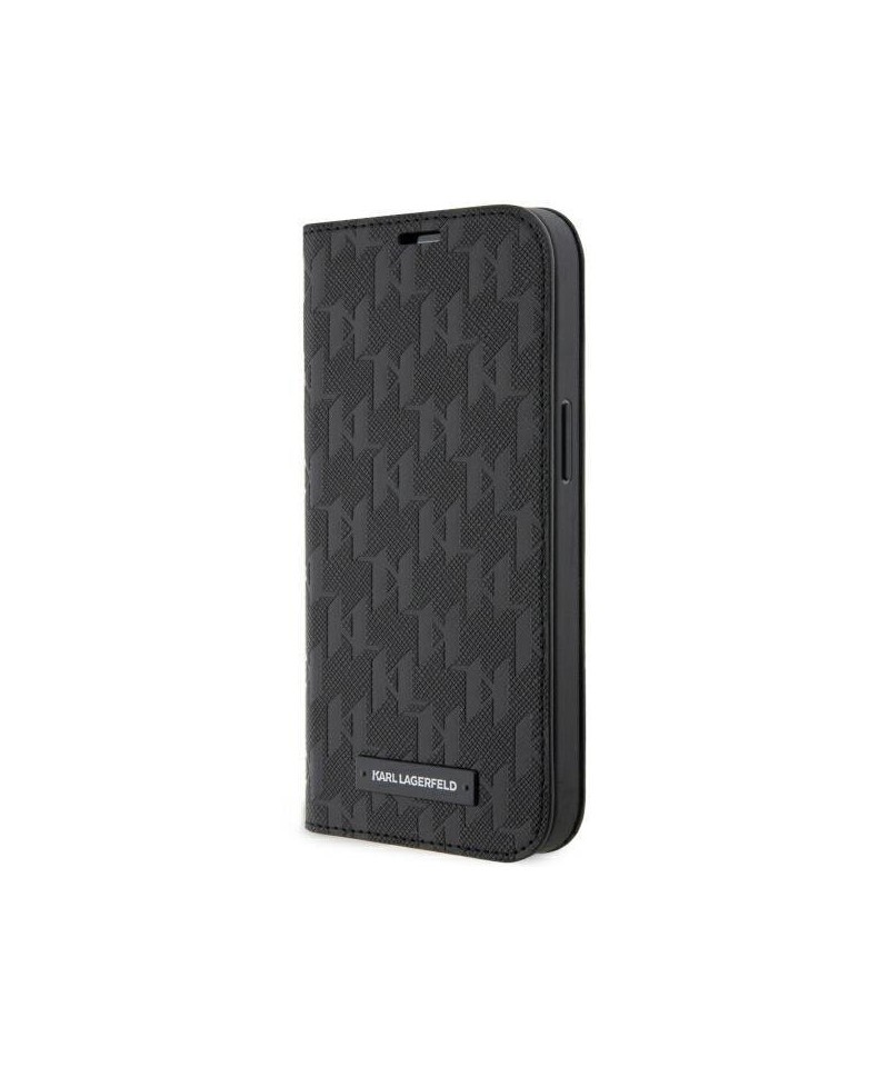 Karl Lagerfeld KLBKP14LSAKLHPK iPhone 14 Pro 6.1" bookcase black/black Saffiano Monogram