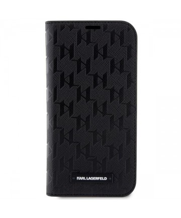 Karl Lagerfeld KLBKP14LSAKLHPK iPhone 14 Pro 6.1" bookcase black/black Saffiano Monogram