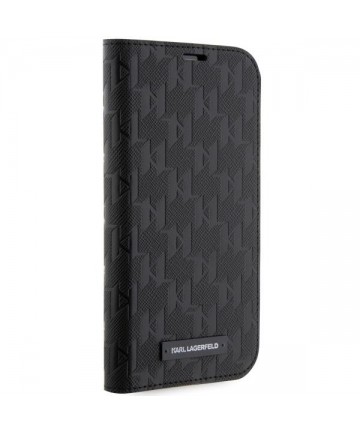 Karl Lagerfeld KLBKP14LSAKLHPK iPhone 14 Pro 6.1" bookcase black/black Saffiano Monogram