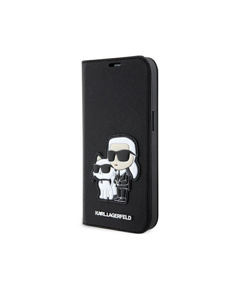 Karl Lagerfeld KLBKP14LSANKCPK iPhone 14 Pro 6.1" bookcase black/black Saffiano Karl & Choupette
