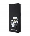 Karl Lagerfeld KLBKP14LSANKCPK iPhone 14 Pro 6.1" bookcase black/black Saffiano Karl & Choupette