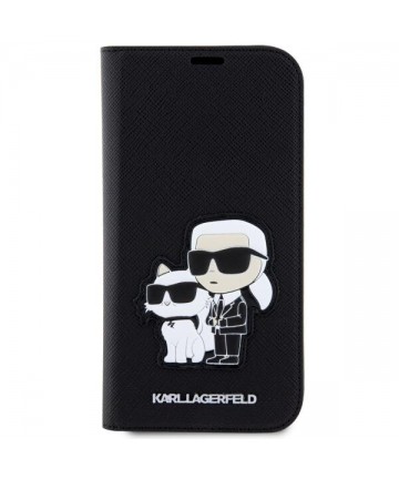 Karl Lagerfeld KLBKP14LSANKCPK iPhone 14 Pro 6.1" bookcase black/black Saffiano Karl & Choupette