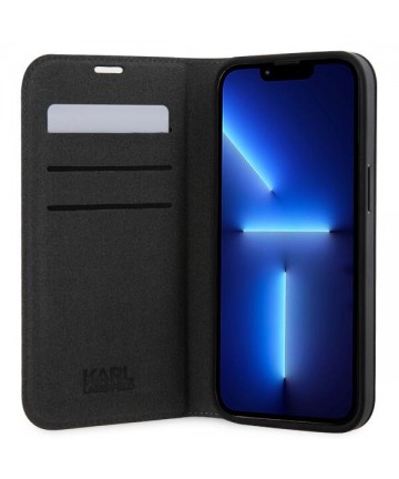 Karl Lagerfeld KLBKP14LSANKCPK iPhone 14 Pro 6.1" bookcase black/black Saffiano Karl & Choupette