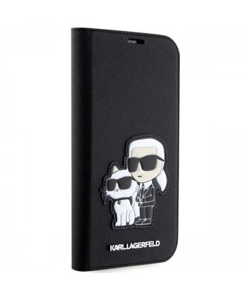 Karl Lagerfeld KLBKP14LSANKCPK iPhone 14 Pro 6.1" bookcase black/black Saffiano Karl & Choupette