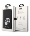 Karl Lagerfeld KLBKP14LSANKCPK iPhone 14 Pro 6.1" bookcase black/black Saffiano Karl & Choupette