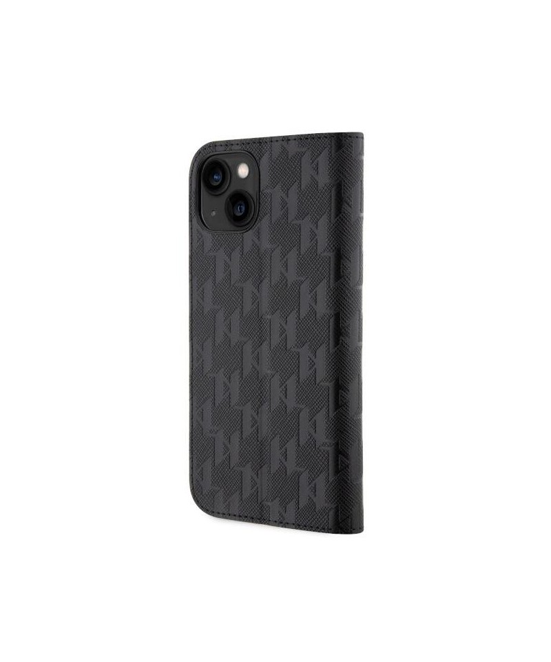 Karl Lagerfeld iPhone 14 Pro Max Book Case Saffiano Monogram Black