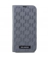 Karl Lagerfeld KLBKP14XSAKLHPG iPhone 14 Pro Max 6.7" bookcase silver/silver Saffiano Monogram