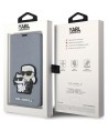Karl Lagerfeld KLBKP14XSANKCPG iPhone 14 Pro Max 6.7" bookcase silver/silver Saffiano Karl & Choupette