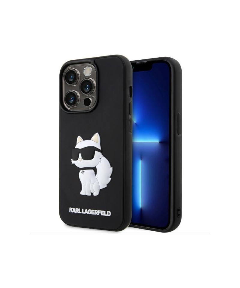 Karl Lagerfeld KLHCP14L3DRKHNK iPhone 14 Pro 6.1" black/black hardcase Rubber Choupette 3D