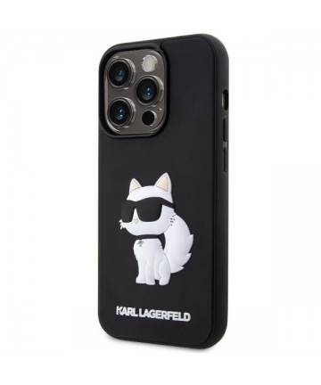 Karl Lagerfeld KLHCP14L3DRKHNK iPhone 14 Pro 6.1" black/black hardcase Rubber Choupette 3D