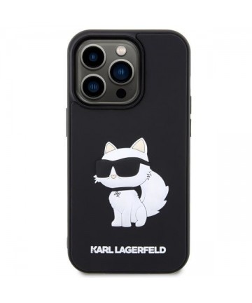Karl Lagerfeld KLHCP14L3DRKHNK iPhone 14 Pro 6.1" black/black hardcase Rubber Choupette 3D
