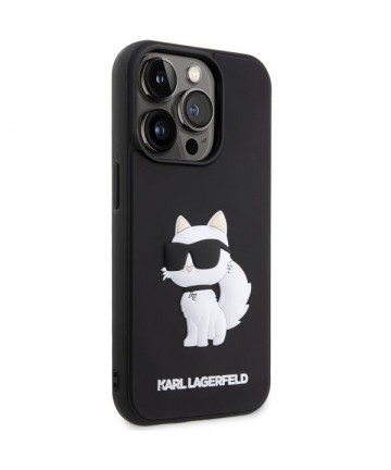 Karl Lagerfeld KLHCP14L3DRKHNK iPhone 14 Pro 6.1" black/black hardcase Rubber Choupette 3D