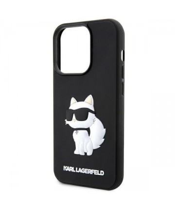 Karl Lagerfeld KLHCP14L3DRKHNK iPhone 14 Pro 6.1" black/black hardcase Rubber Choupette 3D