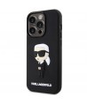 Karl Lagerfeld KLHCP14L3DRKINK iPhone 14 Pro 6.1" black/black hardcase Rubber Ikonik 3D