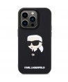 Karl Lagerfeld KLHCP14L3DRKINK iPhone 14 Pro 6.1" black/black hardcase Rubber Ikonik 3D