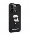 Karl Lagerfeld KLHCP14L3DRKINK iPhone 14 Pro 6.1" black/black hardcase Rubber Ikonik 3D