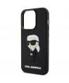 Karl Lagerfeld KLHCP14L3DRKINK iPhone 14 Pro 6.1" black/black hardcase Rubber Ikonik 3D