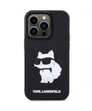Karl Lagerfeld KLHCP14X3DRKHNK iPhone 14 Pro Max 6.7" black/black hardcase Rubber Choupette 3D