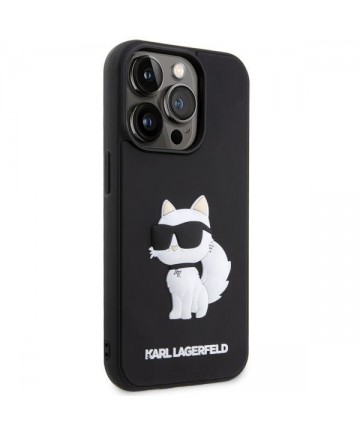 Karl Lagerfeld KLHCP14X3DRKHNK iPhone 14 Pro Max 6.7" black/black hardcase Rubber Choupette 3D