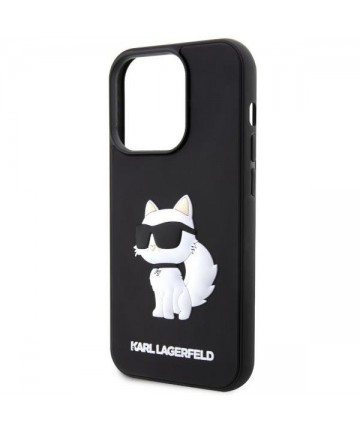 Karl Lagerfeld KLHCP14X3DRKHNK iPhone 14 Pro Max 6.7" black/black hardcase Rubber Choupette 3D