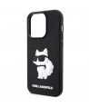 Karl Lagerfeld KLHCP14X3DRKHNK iPhone 14 Pro Max 6.7" black/black hardcase Rubber Choupette 3D