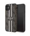 Guess GUHMN61P4RPSW iPhone 11 / Xr brown/brown hardcase 4G Printed Stripes MagSafe