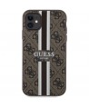 Guess GUHMN61P4RPSW iPhone 11 / Xr brown/brown hardcase 4G Printed Stripes MagSafe