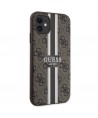 Guess GUHMN61P4RPSW iPhone 11 / Xr brown/brown hardcase 4G Printed Stripes MagSafe