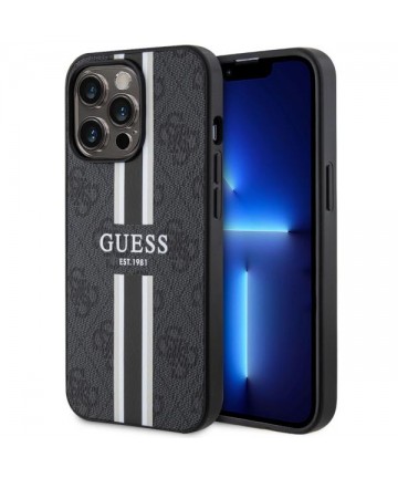 Guess GUHMP13LP4RPSK iPhone 13 Pro / 13 6.1" black/black hardcase 4G Printed Stripes MagSafe