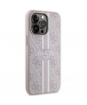 Guess GUHMP13LP4RPSP iPhone 13 Pro / 13 6.1" pink/pink hardcase 4G Printed Stripes MagSafe