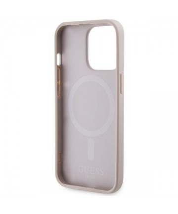 Guess GUHMP13LP4RPSP iPhone 13 Pro / 13 6.1" pink/pink hardcase 4G Printed Stripes MagSafe