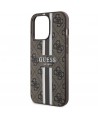 Guess GUHMP13LP4RPSW iPhone 13 Pro / 13 6.1" brown/brown hardcase 4G Printed Stripes MagSafe