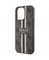 Guess GUHMP13XP4RPSW iPhone 13 Pro Max 6.7" brown/brown hardcase 4G Printed Stripes MagSafe