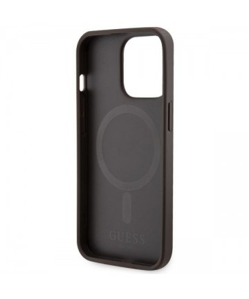Guess GUHMP13XP4RPSW iPhone 13 Pro Max 6.7" brown/brown hardcase 4G Printed Stripes MagSafe