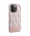 Guess GUHMP14LHGCFSEP iPhone 14 Pro 6.1" pink/pink hard case GCube Stripes MagSafe