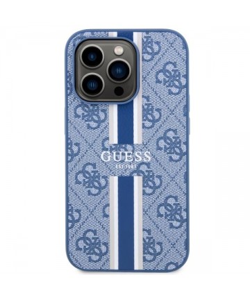 Guess GUHMP14LP4RPSB iPhone 14 Pro 6.1" blue/blue hardcase 4G Printed Stripes MagSafe