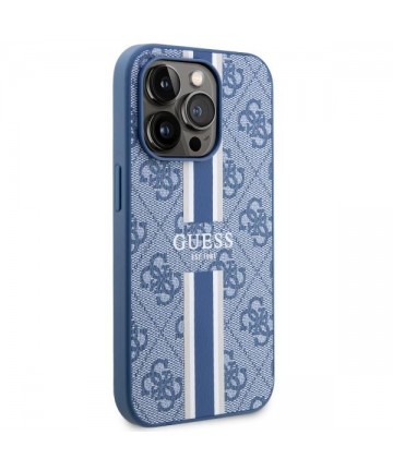 Guess GUHMP14LP4RPSB iPhone 14 Pro 6.1" blue/blue hardcase 4G Printed Stripes MagSafe