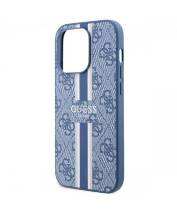 Guess GUHMP14LP4RPSB iPhone 14 Pro 6.1" blue/blue hardcase 4G Printed Stripes MagSafe