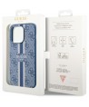 Guess GUHMP14LP4RPSB iPhone 14 Pro 6.1" blue/blue hardcase 4G Printed Stripes MagSafe