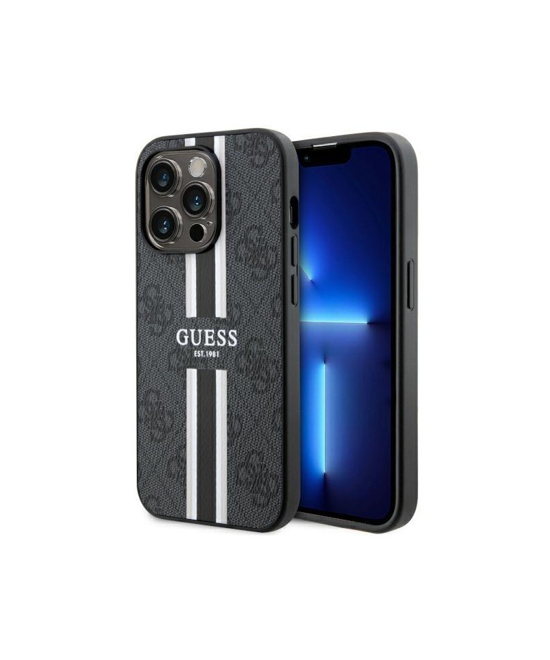 Guess GUHMP14LP4RPSK iPhone 14 Pro 6.1" black/black hardcase 4G Printed Stripes MagSafe