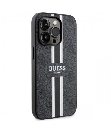 Guess GUHMP14LP4RPSK iPhone 14 Pro 6.1" black/black hardcase 4G Printed Stripes MagSafe