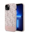Guess GUHMP14MHGCFSEP iPhone 14 Plus 6.7" pink/pink hard case GCube Stripes MagSafe