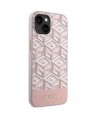 Guess GUHMP14MHGCFSEP iPhone 14 Plus 6.7" pink/pink hard case GCube Stripes MagSafe
