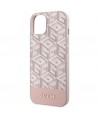 Guess GUHMP14MHGCFSEP iPhone 14 Plus 6.7" pink/pink hard case GCube Stripes MagSafe